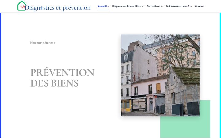 Screenshot of diagnostics-et-prevention.fr