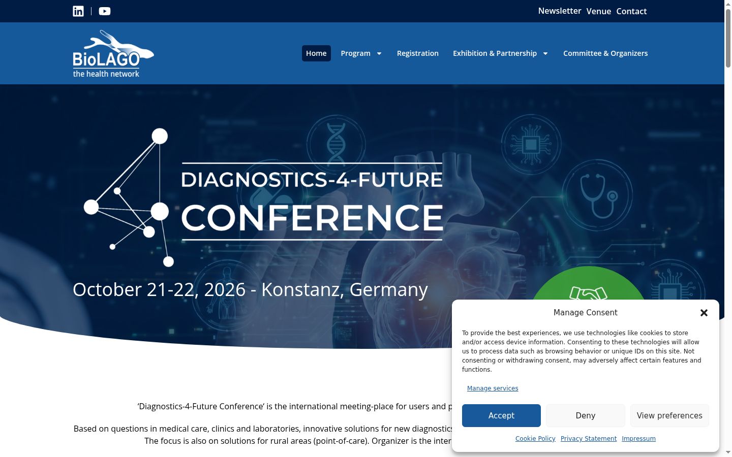 Screenshot of the consent banner shown before any interaction