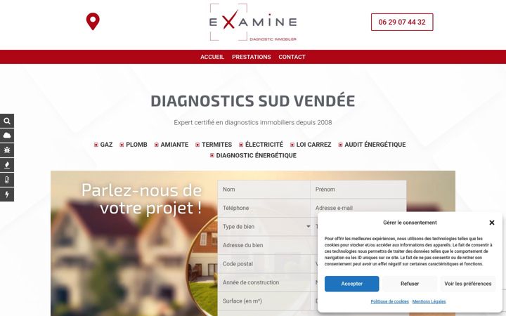 Екранна снимка на diagnosticssudvendee-fontenaylecomte.fr