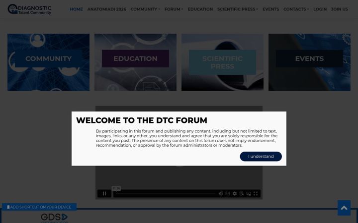 Screenshot of diagnostictalentcommunity.com