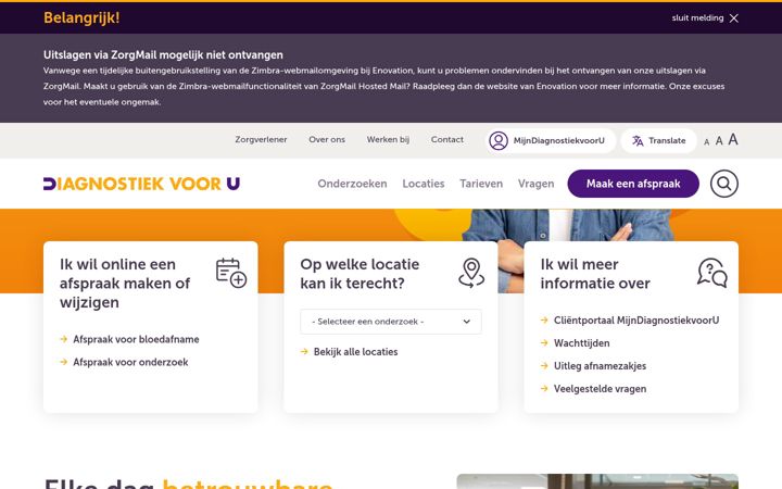 Screenshot of diagnostiekvooru.nl