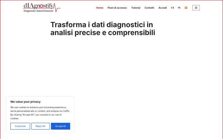 Screenshot of diagnostify.eu