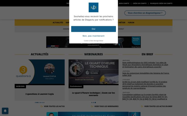 Screenshot of diagnostiqueur-immobilier.fr