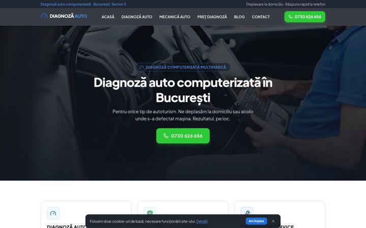 Screenshot ta' diagnozaauto-bucuresti.ro
