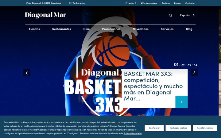 Ekrano kopija diagonalmarcentre.es