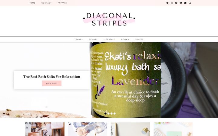 Screenshot of diagonalstripes.co.uk