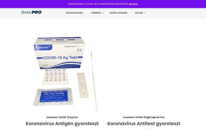 Screenshot of diagpronova.hu