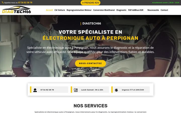 Screenshot of diagtech66.fr