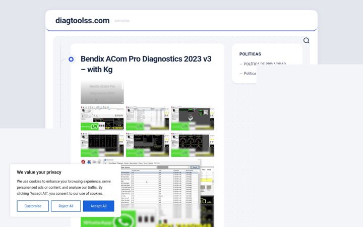 Screenshot of diagtoolss.com
