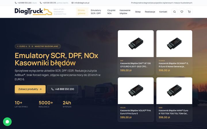 Screenshot του diagtruck.pl
