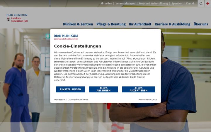 Screenshot of diak-klinikum.de