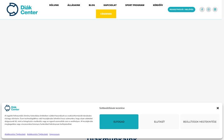 Screenshot of diakcenter.hu