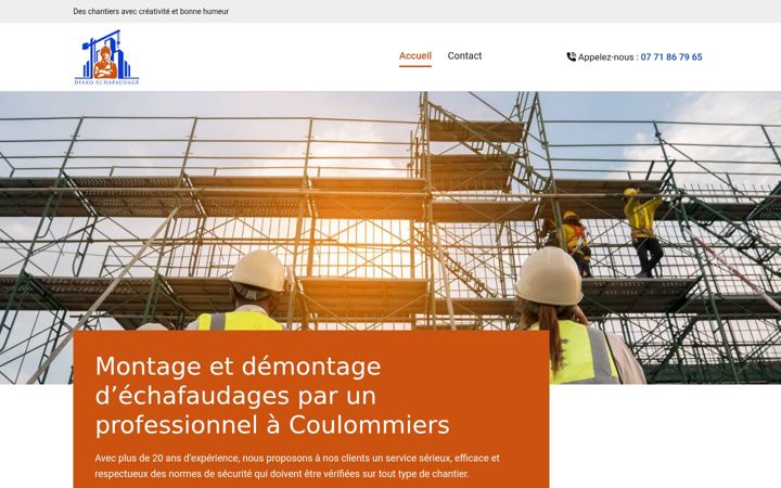 Screenshot of diako-echafaudage.fr