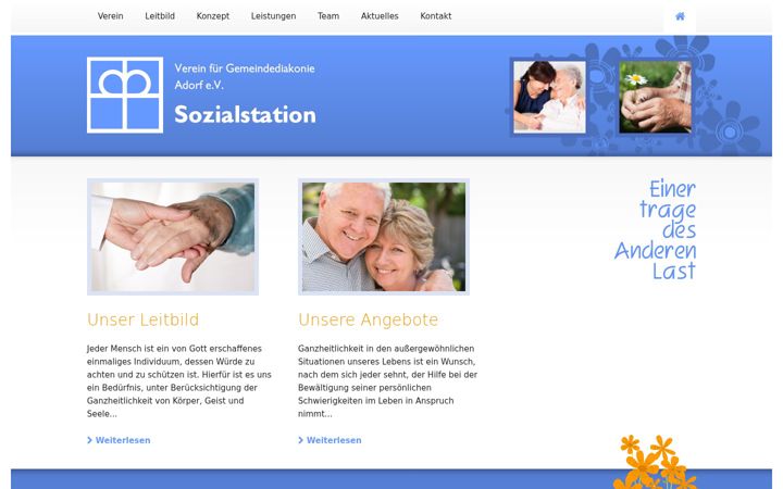 Screenshot di diakonie-adorf.de