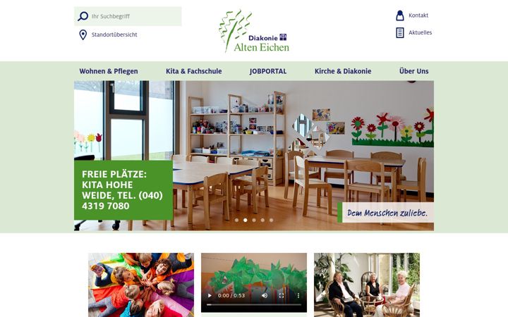 Screenshot ta' diakonie-alten-eichen.de