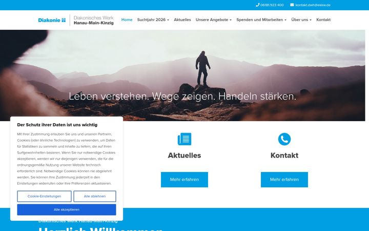 Screenshot of diakonie-hanau.de
