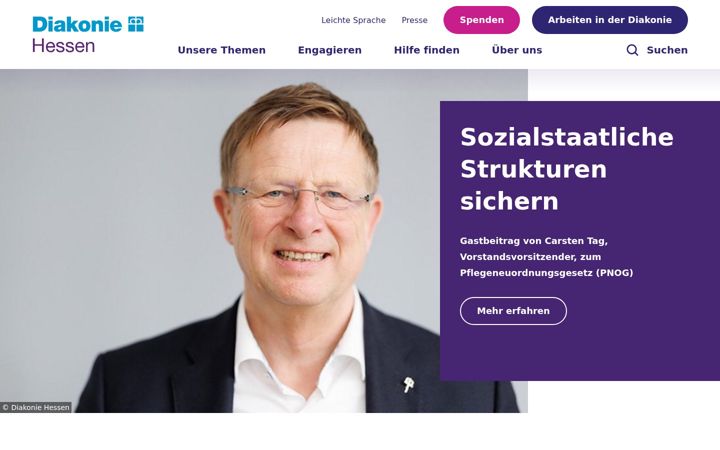 Screenshot ta' diakonie-hessen.de