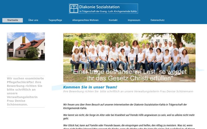Screenshot of diakonie-kahla.de