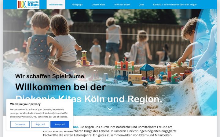 Screenshot ta' diakonie-kitas.de