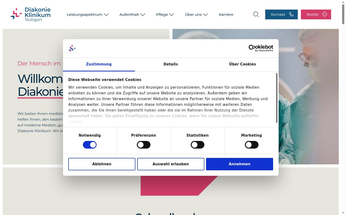 Zrzut ekranu banera zgody wyświetlanego przed jakąkolwiek interakcją