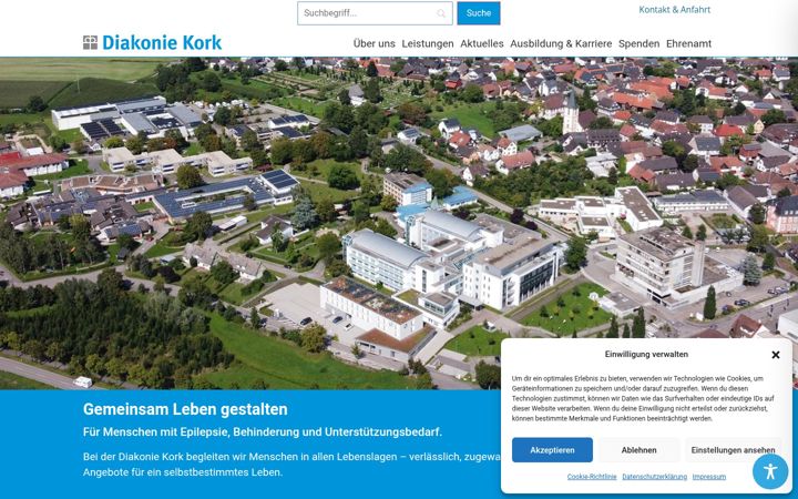 Screenshot ta' diakonie-kork.de
