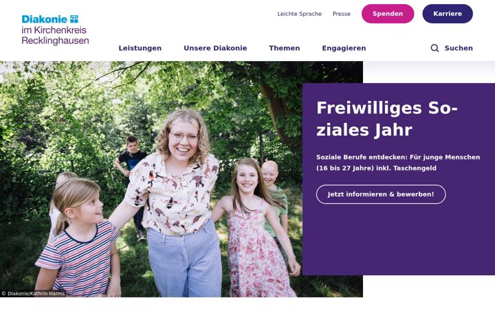 Screenshot ta' diakonie-kreis-re.de