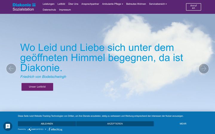 Screenshot of diakonie-meuselwitz.de