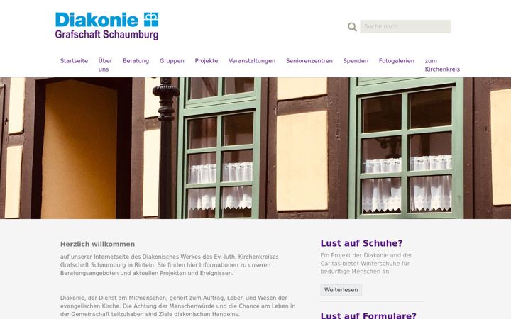 Screenshot of diakonie-rinteln.de