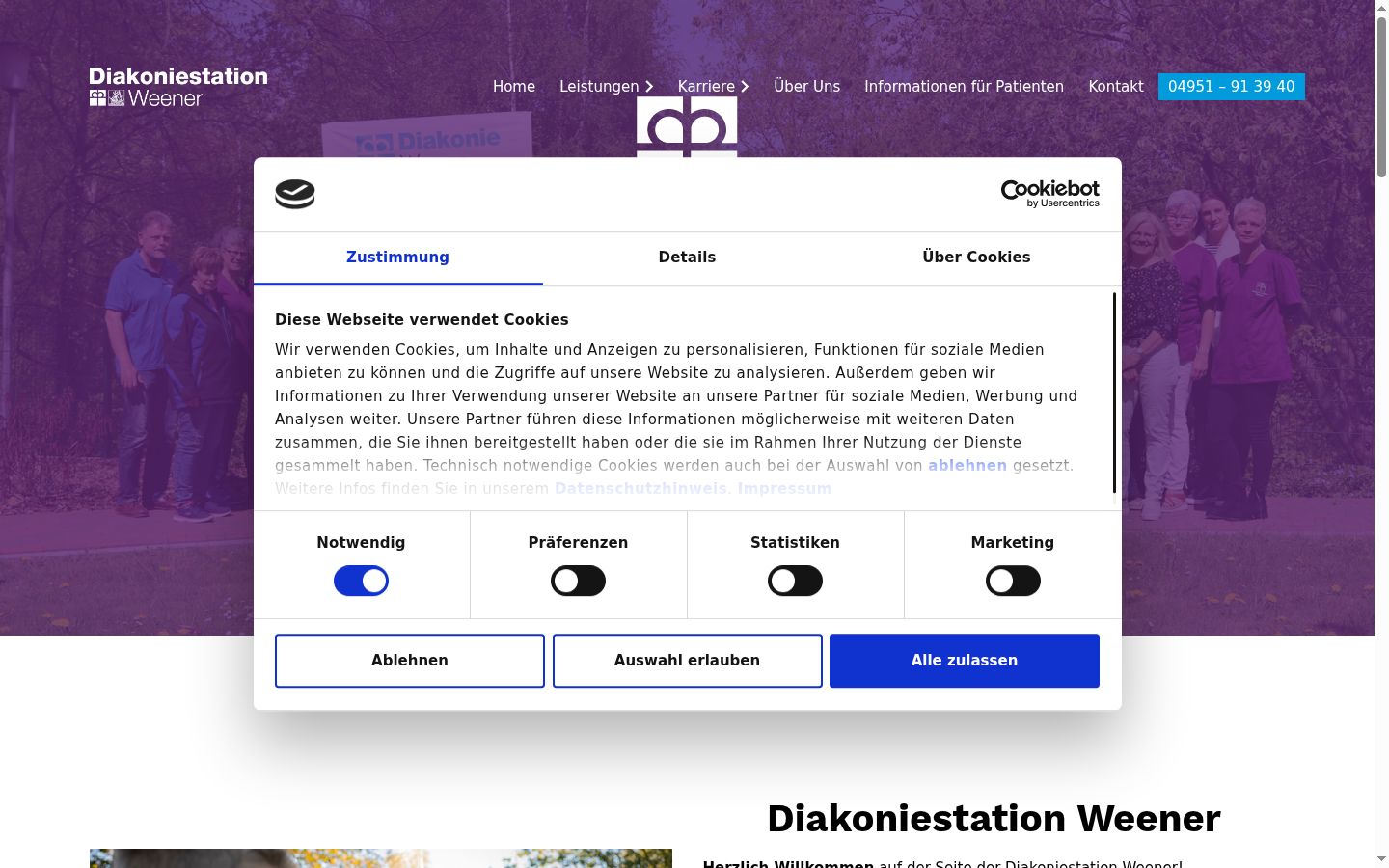 Screenshot tal-banner tal-kunsens muri qabel kwalunkwe interazzjoni