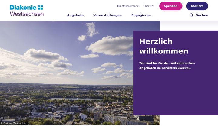 Screenshot of diakonie-westsachsen.de