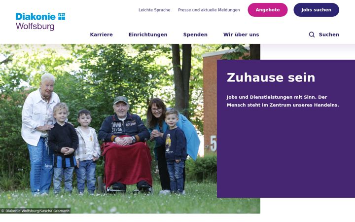 Screenshot of diakonie-wolfsburg.de