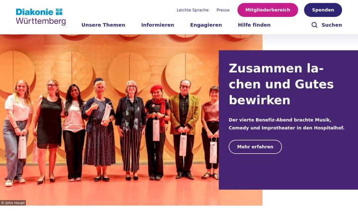 Screenshot of diakonie-wuerttemberg.de