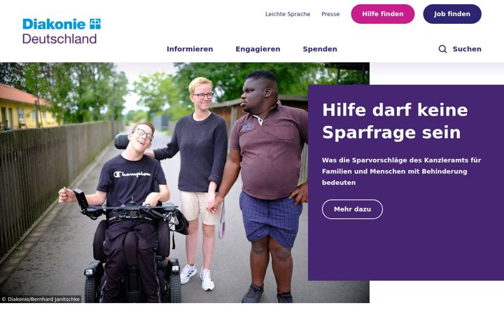 Screenshot of diakonie.de