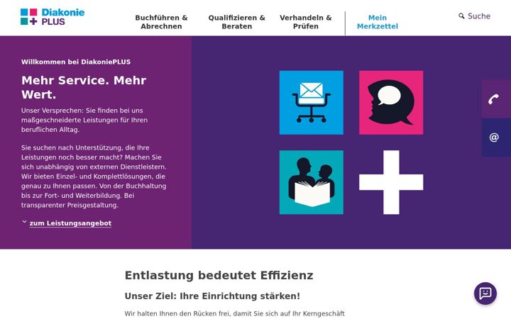 Screenshot of diakonie.plus