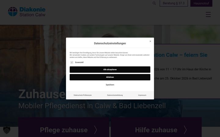 Screenshot ta' diakoniestation-badliebenzell.de