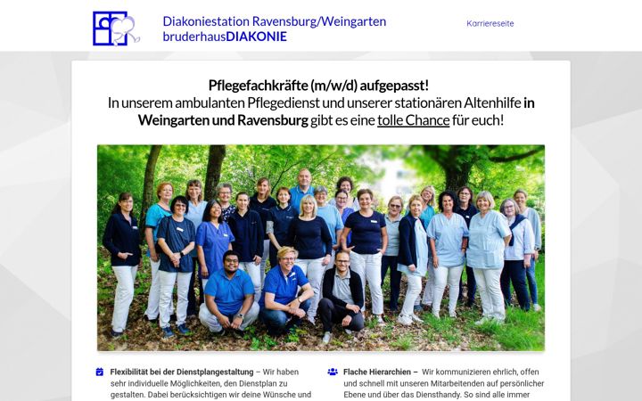 Screenshot of diakoniestation-fn-bruderhausdiakonie-karriere.com