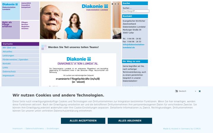 Screenshot of diakoniestation-lumdatal.de