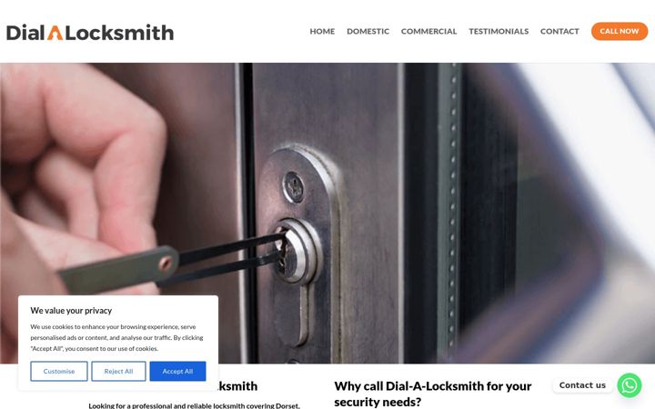 Екранна снимка на dial-a-locksmith.co.uk