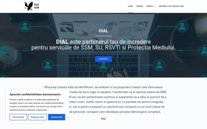 Skärmbild av dial-ssm.ro