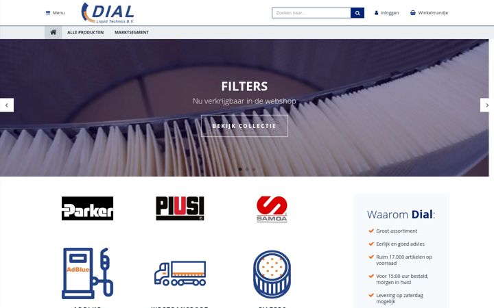 Screenshot of dialbv.nl