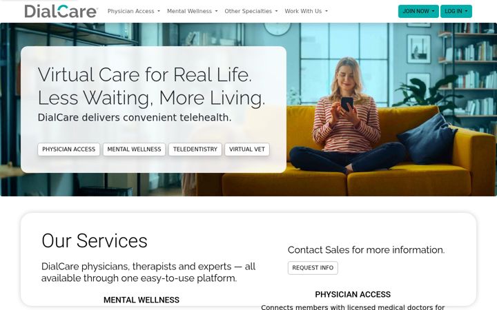 Screenshot of dialcare.com