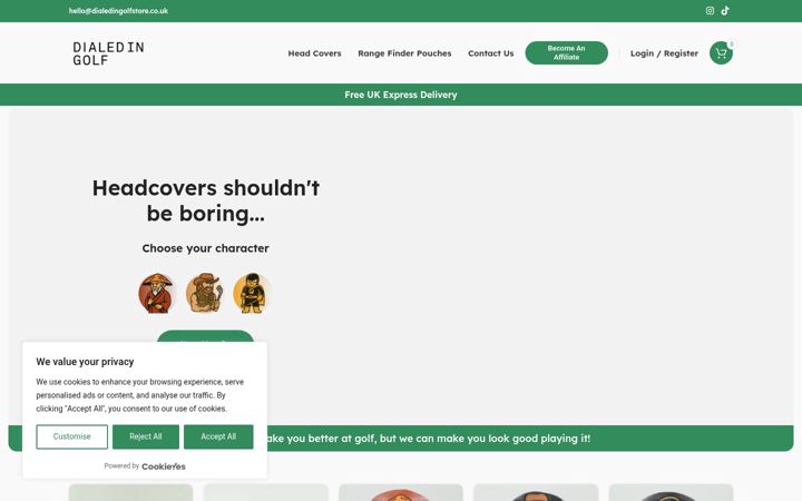 Screenshot of dialedinstore.co.uk