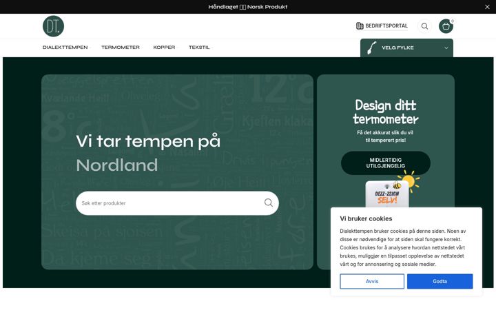 Ekrano kopija dialekttempen.no