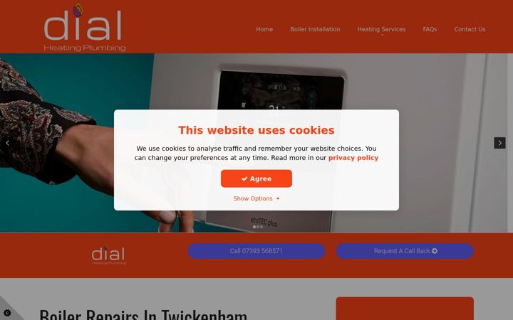 Screenshot of dialheating.com