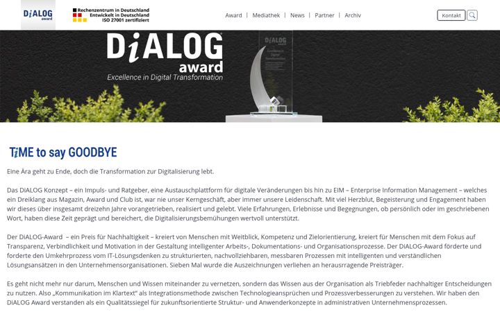 Snímek obrazovky dialog-award.de