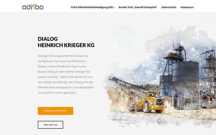 Screenshot of dialog-krieger.de