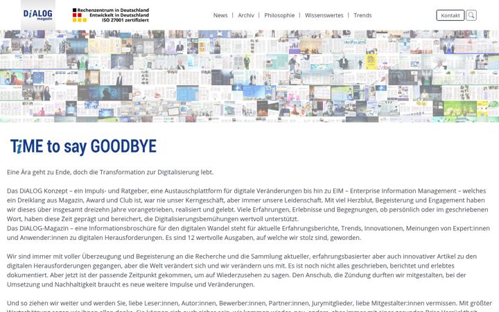 Screenshot von dialog-magazin.de