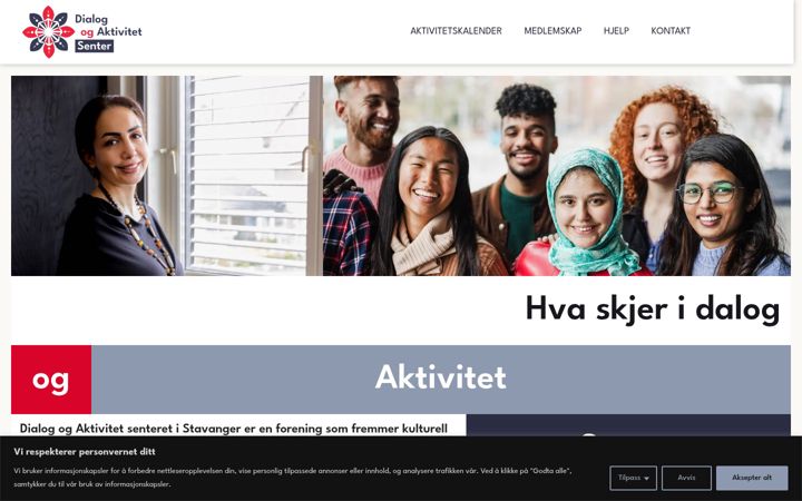Snímek obrazovky dialogaktivitetsenter.no