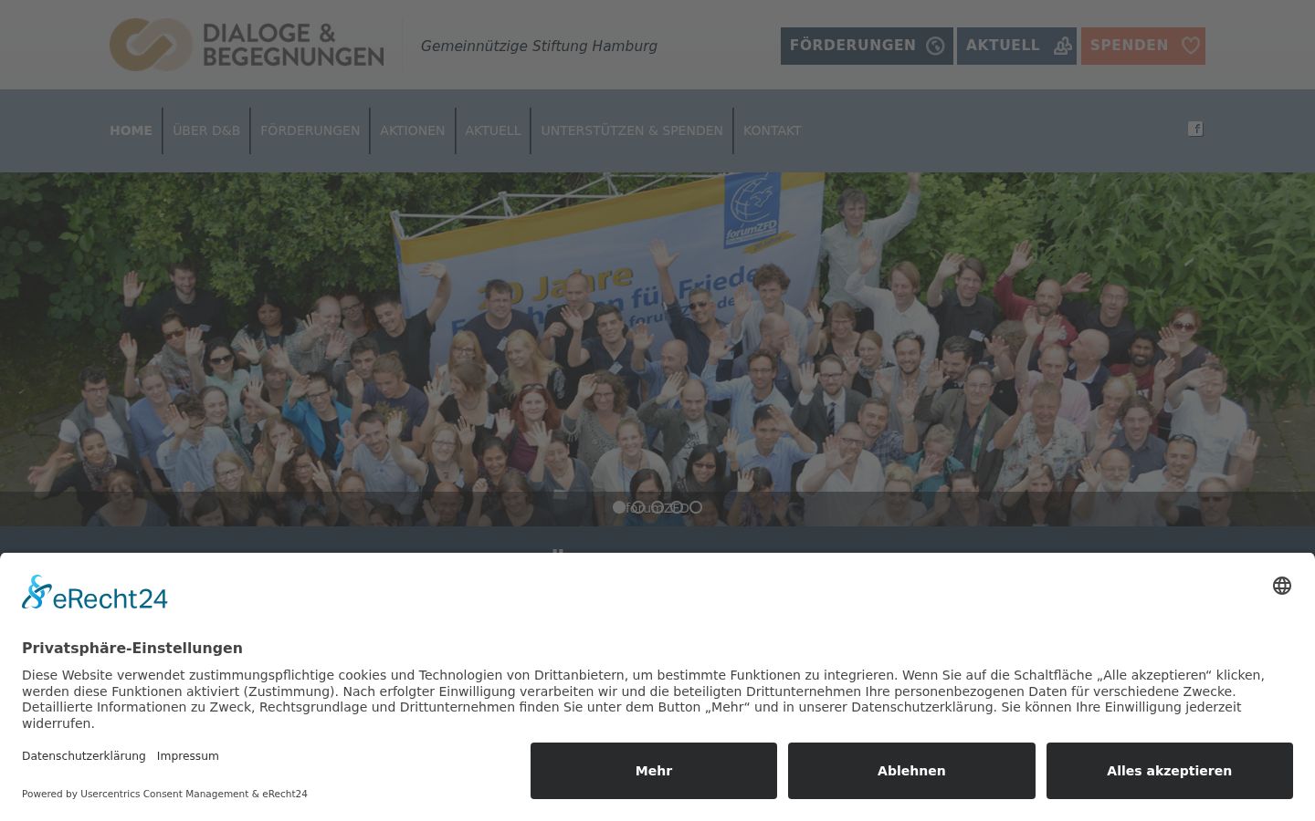 Screenshot of the consent banner shown before any interaction