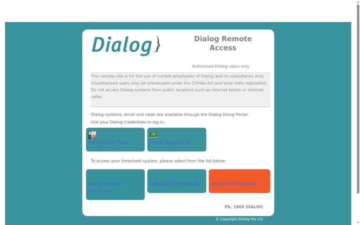 Screenshot ta' dialoggroup.biz
